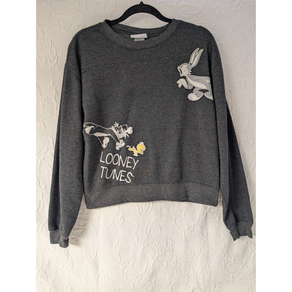 Looney Tunes Pullover Long Sleeve Sweatshirt, XS Bugs Bunny Tweety Sylvester